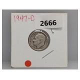 1947-D 90% Silv Roos Dime