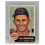 1953 Topps #7 Bob Borkowski Stains/Corners/Edges