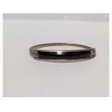 .925 Sterling Black Stone Inlay Bracelet