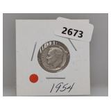 1954 90% Silv Roos Dime
