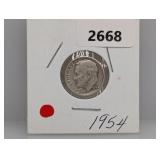 1954 90% Silv Roos Dime