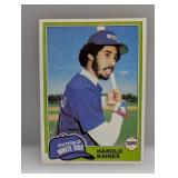 1981 Topps Harold Baines RC #347 Edges