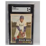1953 Topps Baseball SGC 1 Willie Mays HOF Giants