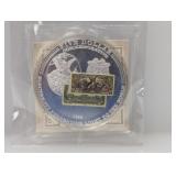 Silver Layered Electricity Comm Medallion