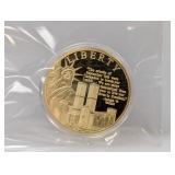 Gold Layered 9/11 Memorial Medallion