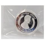 Silver Layered Lincoln Life & Legacy Medallion