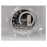 Silver Layered 9/11 Memorial Medallion