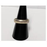 .925 Sterl "Expect Miracles" Band Sz 8.5