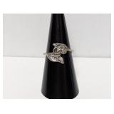 .925 Sterling Rose Ring Sz 7