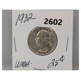 1932 90% Silv Wash Quarter