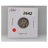 1920 90% Silv Mercury Dime