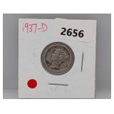 1937-D 90% Silv Mercury Dime