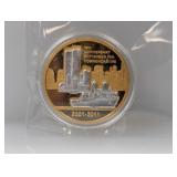 Gold/Silver Layered 9/11 Mem Medallion