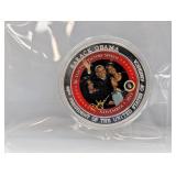 Silver Layered Barack Obama Comm Medallion