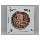1oz .999 Copper Pirate Round