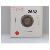 1907-O 90% Silv Barber Dime