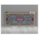 1944 WWII Era German 100 Mark