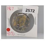 1967 40% Silv JFK Half $1 Dollar