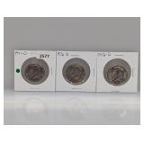 (3) JFK Half $1 Dollars