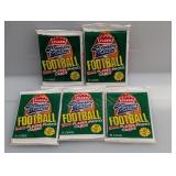 (5) 1990 Fleer Premiere Edition Football Packs