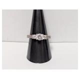 .925 Sterl Engagement Style Ring Sz 9