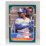 10.1987 Donruss The Rookies #31 Fred Mcgriff RC