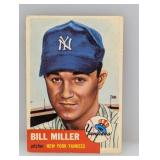 1953 Topps #100 Bill Miller Yankees Corners/Edges