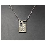 Silver Tone Horse in Stable Necklace