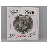 1964 90% Silv JFK Half $1 Dollar