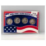 WWII Silver Quarter Set