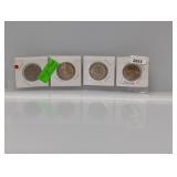 4-Mixed Date Sacagawea $1 Dollars