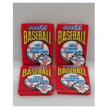 (4) 1991 Fleer Baseball Packs