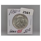1950-D 90% Silv Franklin Half $1 Dollar