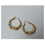 Vermeil/.925 Sterl Hoop Earrings