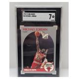 1990-91 NBA Hoops #65 Michael Jordan SGC 7 NM