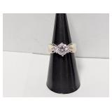 .925 Sterl CZ Stone Ring Sz 6