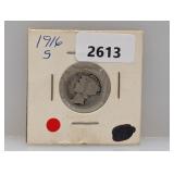 1916-S 90% Silv Mercury Dime