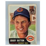 1953 Topps Baseball #45 Grady Hatton Reds Damaged