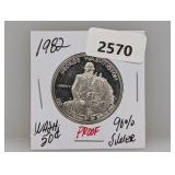 1982 90% Silv PF Wash Half $1 Dollar
