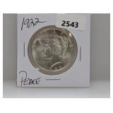 1922 90% Silv Peace $1 Dollar