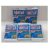 (5) 1991 Pro Set NFL Football Series 1 Packs