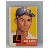 1953 Topps #63 Gus Niarhos Creases/Edges/Corners