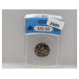 ANACS 2005-D MS66 CA Quarter