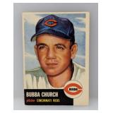 1953 Topps Bubba Church Reds Creases/Corners/Edges