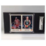 1990-91 Sticker Hand Cut Panel Jortdan/Bird SGC Au