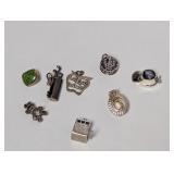 25.65G Lot of .925 Sterl Pendants/Charms