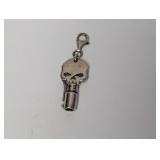 Harley Davidson .925 Sterl Skull/Barrel Charm