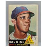 1953 Topps #93 Hal Rice Creases/Corners/Edges
