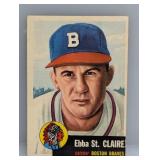 1953 Topps #91 Ebba St Claire Braves Corners/Edges
