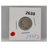1957-D 90% Silv Roos Dime